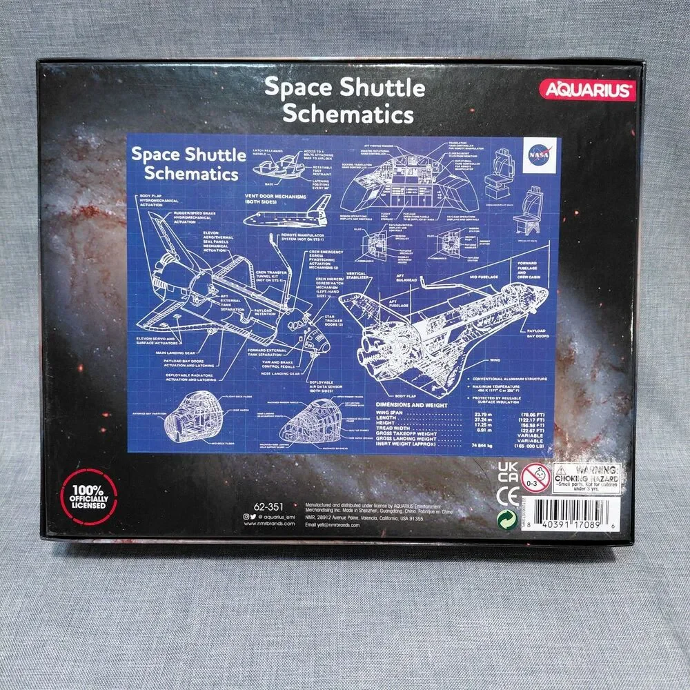 NASA Space Shuttle Schematics 500 Piece Jigsaw Puzzle Pre-owned Excellent